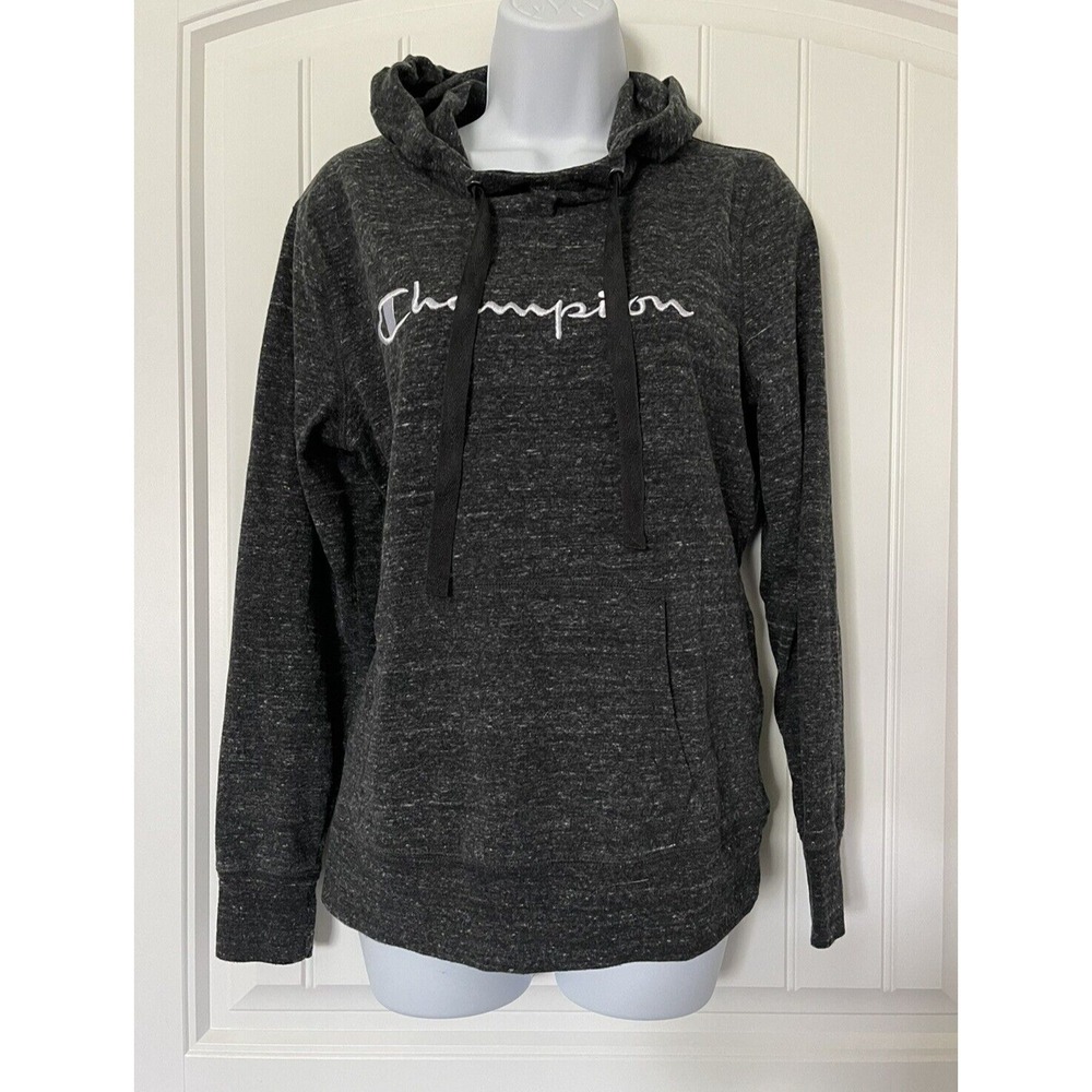 Champion Sweater Womens Adult Medium Heather Gray Hoodie Pullover Sweatshirt‎